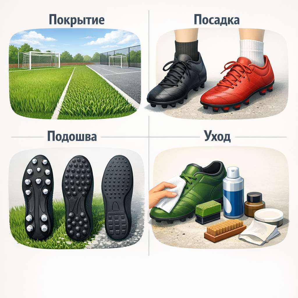 чеклист перед покупкой футбольных бутс