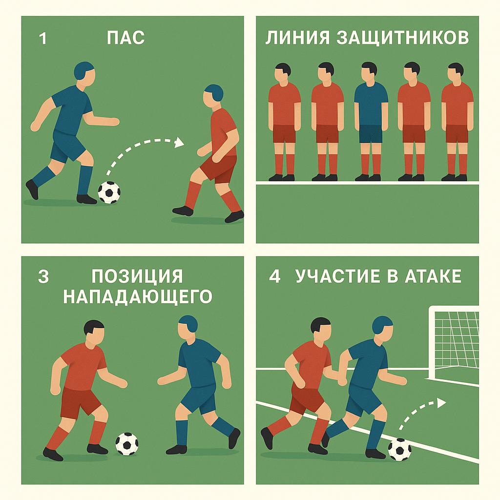 как определяется положение вне игры